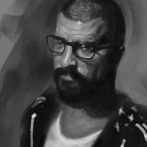 Peinture numrique ''Autoportrait''