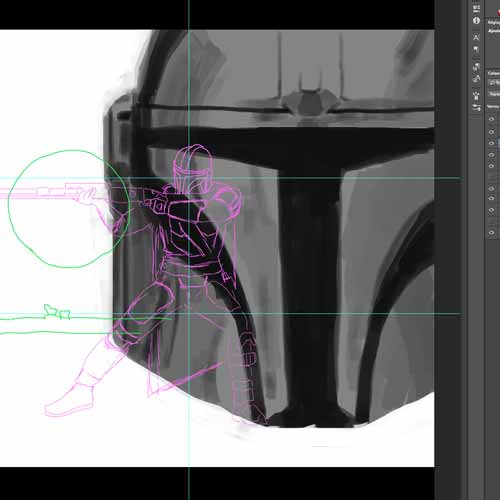 Peinture numrique ''Mandalorian''