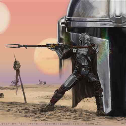 Peinture numrique ''Mandalorian''